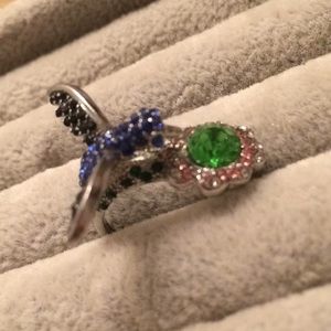 New cocktail ring sz 6 bird rhinestone ring